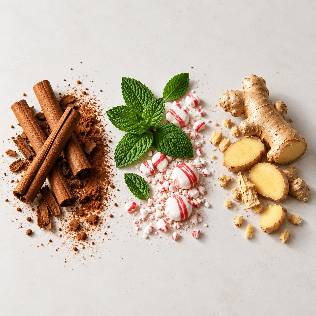 Ginger · Peppermint · Cinnamon