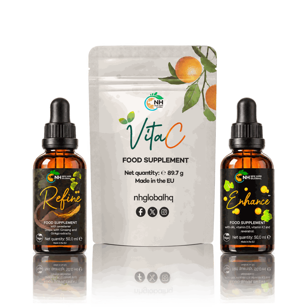 TRIO PACK PLUS - 1x REFINE + 1x ENHANCE + 1x VITAC POWDER